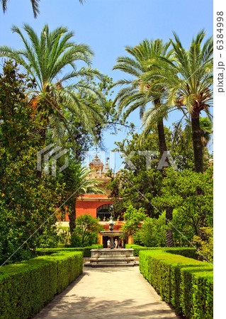 English gardens of the Alcazar Palace 6384998