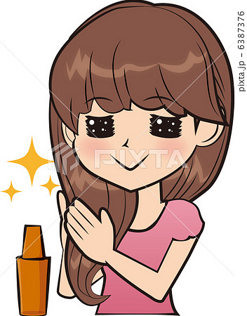 ヘアケアする女性 6387376