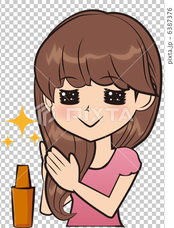 ヘアケアする女性 6387376