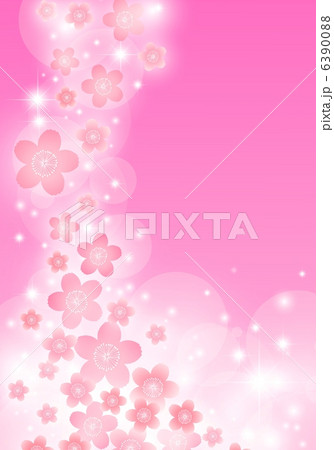 桜ピンク背景縦型のイラスト素材
