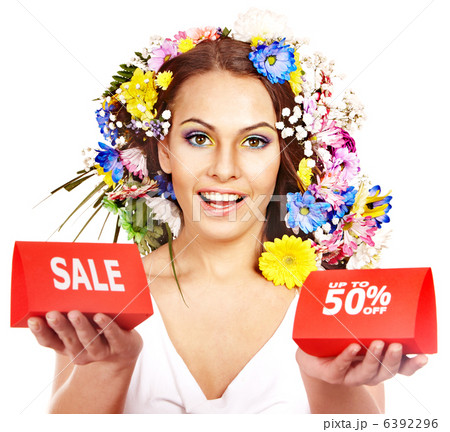 Close up make up with flower. Close up make up with flower. 6392296