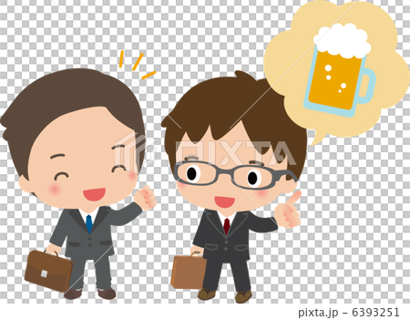仕事帰りに飲みに行くビジネスマン 6393251