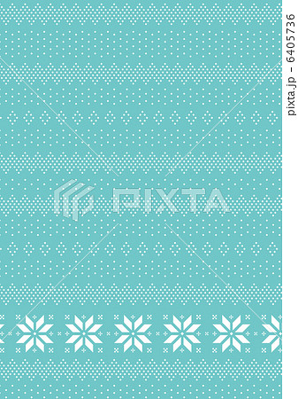 ノルディック柄　水色 6405736