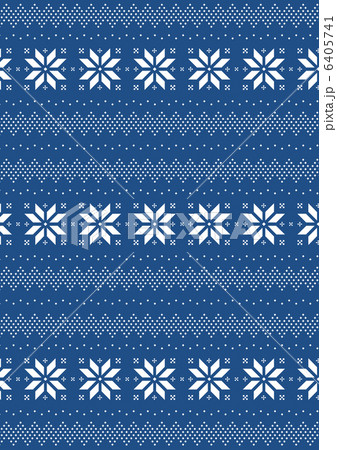 ノルディック柄　水色 6405741