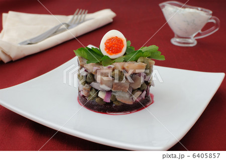 Herring tartare with capers and sour cream 6405857