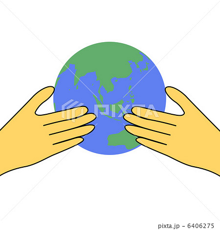 両手で地球儀を持ったイラスト 両手で地球儀を持ったイラスト 6406275