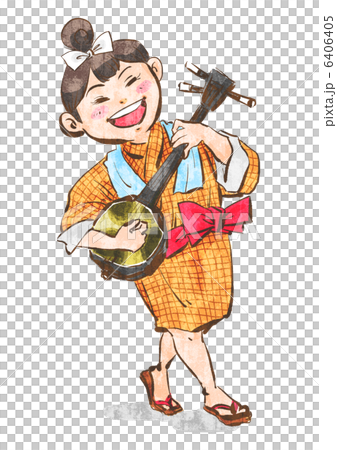 三線奏者-女性 三線奏者-女性 6406405