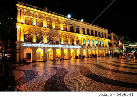 マカオ　セナド広場　夜景 6406641