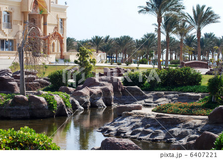 hotel with landscape design at a building hotel with landscape design at a building 6407221