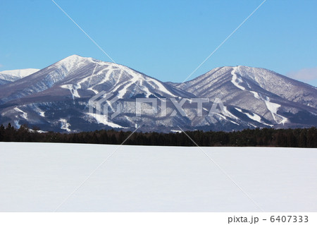 冬の小岩井農場と雫石スキー場 6407333
