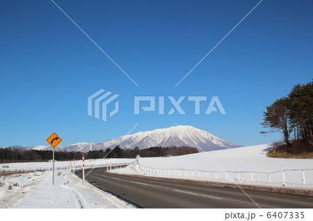 冬の小岩井農場と岩手山 冬の小岩井農場と岩手山 6407335
