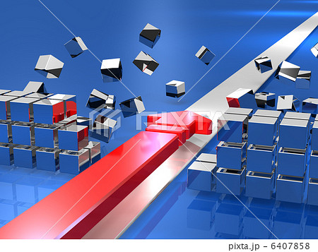 ブレイクスルーを表すアブストラクト3DCGイラスト 6407858