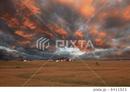 アイオワのコーン畑の夕暮れ 6411923