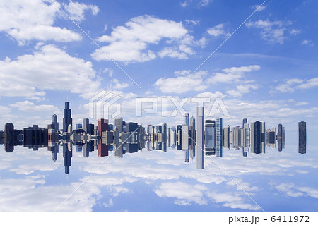 水面に映るシカゴの街 6411972
