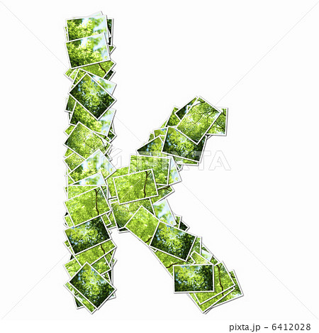 新緑の写真でアルファベットの小文字 6412028