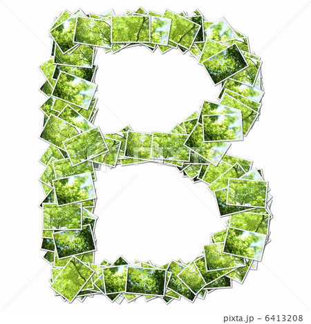 新緑の写真でアルファベットの大文字 6413208