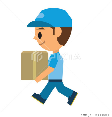 配達員　運ぶ　歩く 6414061