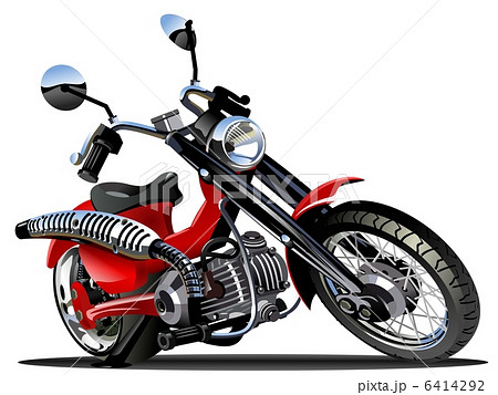漫画 オートバイのイラスト素材 6414292 Pixta