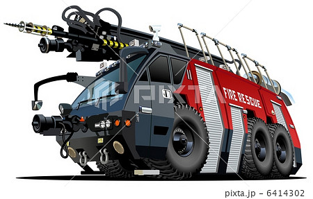 Cartoon Fire Truck Stock Illustration