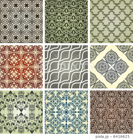 set of 9 seamless patterns. 6416625