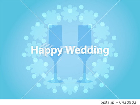 メッセージカード：結婚　シャンパングラス 6420902