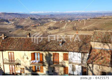 Houses over the hills. Piedmont, Northern Italy. Houses over the hills. Piedmont, Northern Italy. 6425575