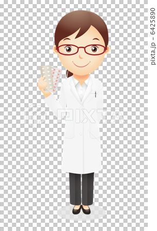 白衣の女性イラスト 6425890