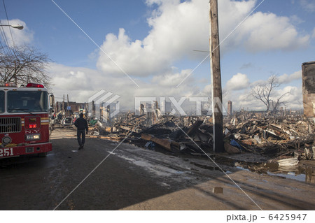 One of New York borough area after Hurricane Sandy 6425947