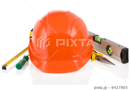 set of tools and instruments on white set of tools and instruments on white 6427905