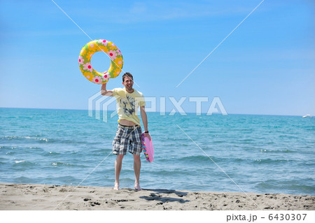 man relax on beach man relax on beach 6430307