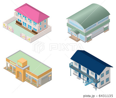 立体建物のイラスト素材 6431135 Pixta