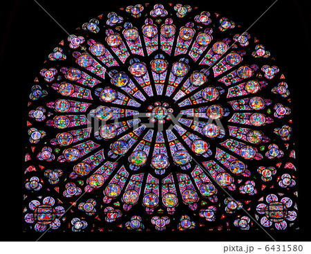 Stained glass window in Notre dame 6431580