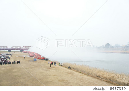 一斉放水 出初式 消防団 一斉放水 出初式 消防団 6437359