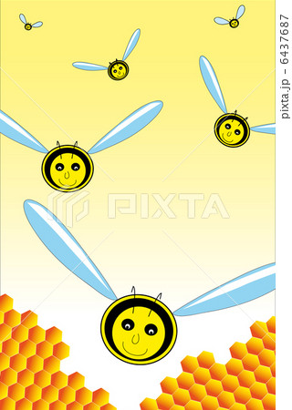 Wasp and honeycomb 6437687