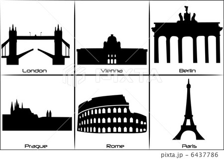 Main European landmarks Main European landmarks 6437786