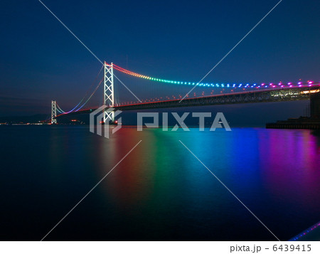 明石海峡大橋イルミネーション 6439415