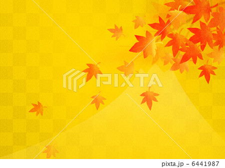 紅葉柄金屏風のイラスト素材