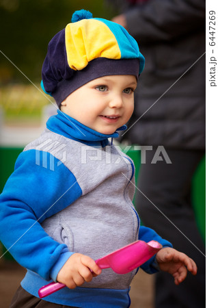 Boy Playing in Sandbox Boy Playing in Sandbox 6447269