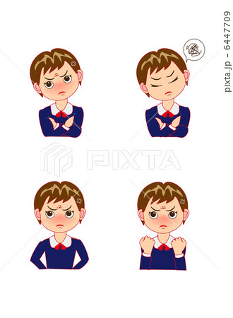 女性イラスト怒り 6447709