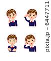 女性イラスト困った 6447711