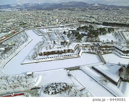 北海道函館市の五稜郭公園(五稜郭タワーから) 北海道函館市の五稜郭公園(五稜郭タワーから) 6449081