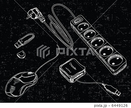 hand drawn computer accessories 6449126