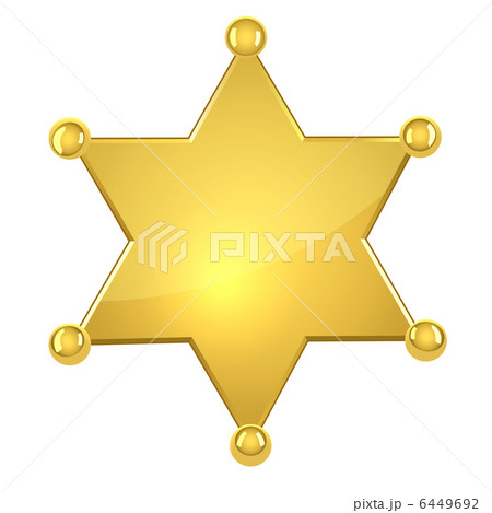 Blank Golden Sheriff Starのイラスト素材