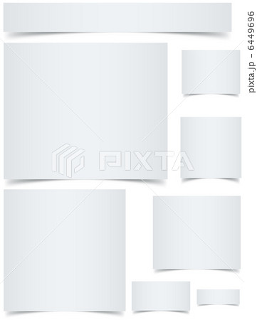 Standard sized blank web banners with curled edges effect 6449696