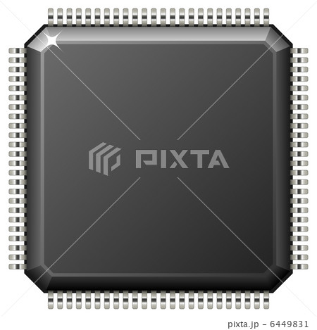 Vector illustration of microchip isolated on white background. Vector illustration of microchip isolated on white background. 6449831