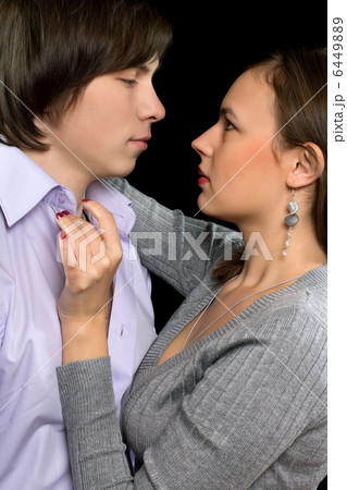 Closeup portrait of a loving couple 6449889