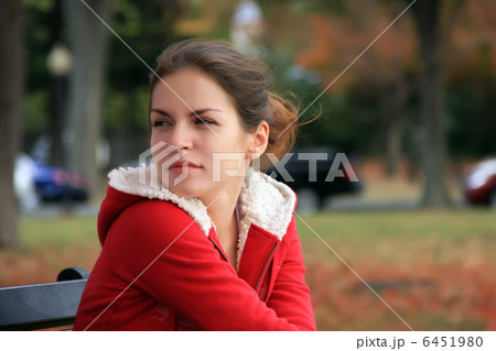 Beautiful girl in autumn park 6451980