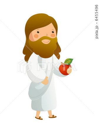 Close-up of Jesus Christ holding fruit 6455496