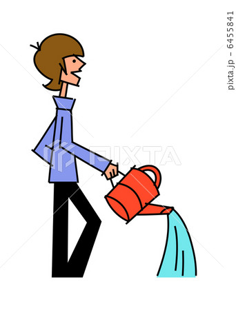 Side view of boy holding watering can 6455841