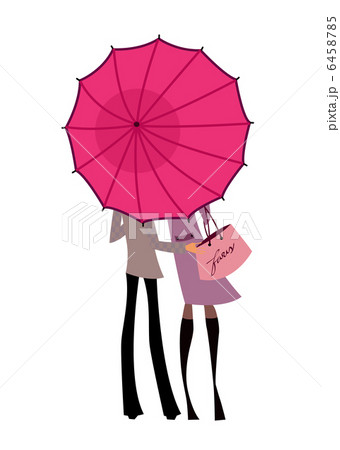 Couple standing under one umbrella 6458785